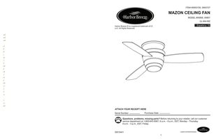 Download Anderic FAN35T for Harbor Breeze Ceiling Fan Remote Control documentation